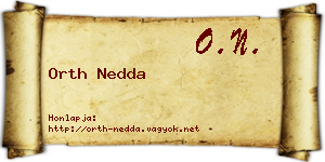 Orth Nedda névjegykártya